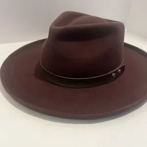 Gigi Pip Luca Pencil Brim Teardrop Fedora in Dark Cherry Luca Pencil Brim Fedora | Women main image 3